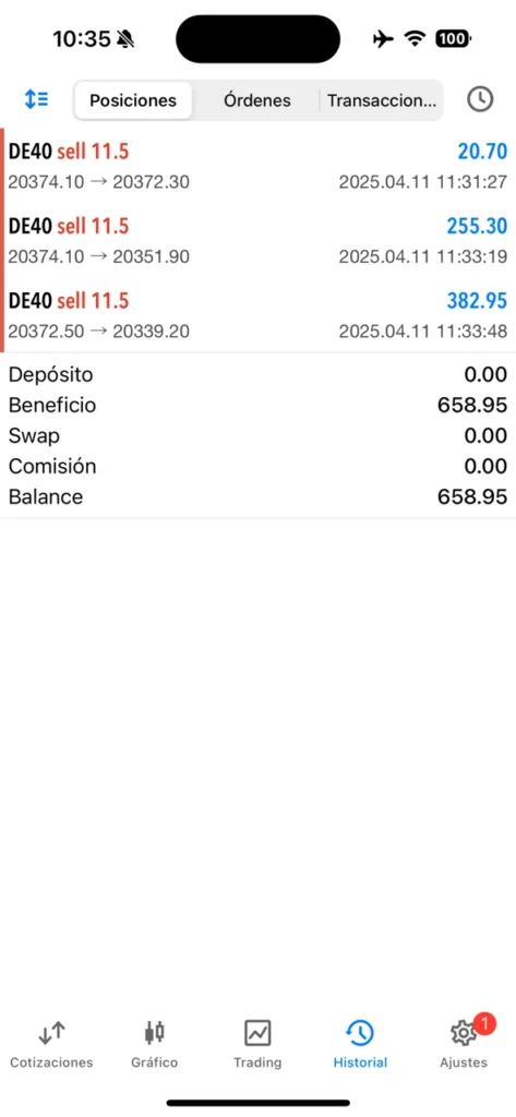 Dax Killer EA trading 7